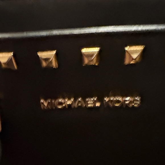 Michael Kors Black Satchel with Gold Studs - Picture 8 of 11